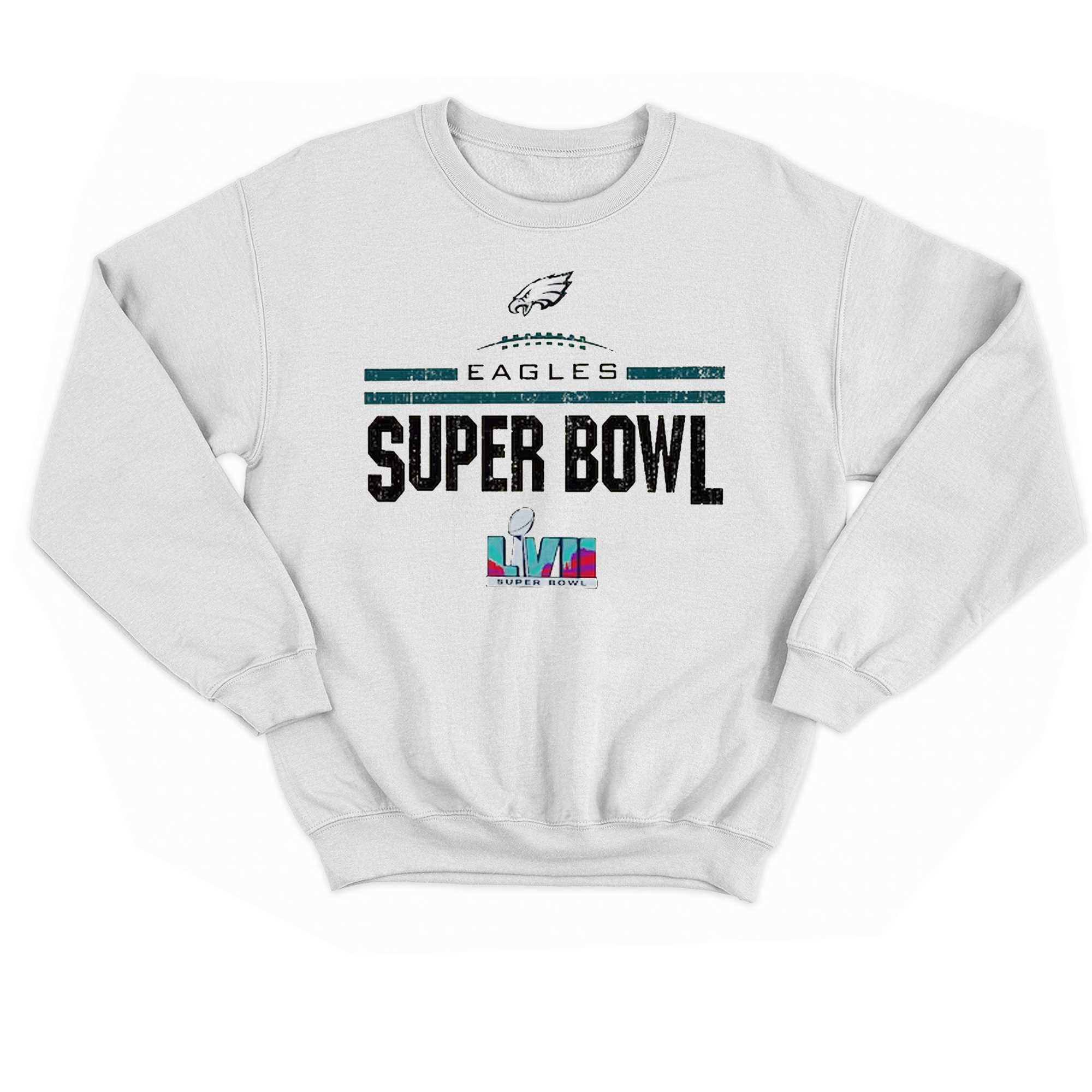 Official Philadelphia Eagles Majestic Threads Super Bowl Lvii Goal Line Stand Sweatshirt Hoodie 