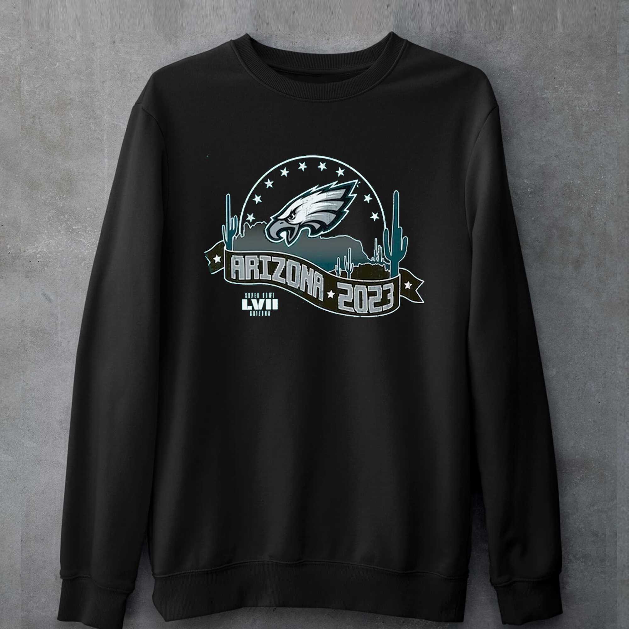 Philadelphia Eagles Majestic Threads Super Bowl Lvii Sweatshirt Hoodie 