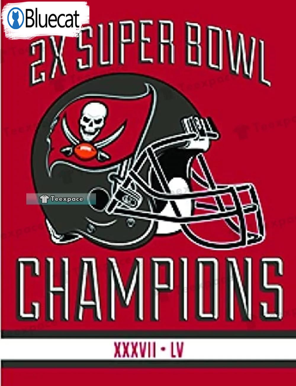 2x Super Bowl Championship Tampa Bay Buccaneers Blanket 