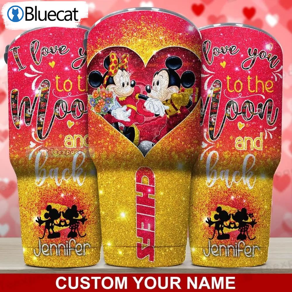 Custom Name Chiefs Love You To The Moon And Back Tumbler 
