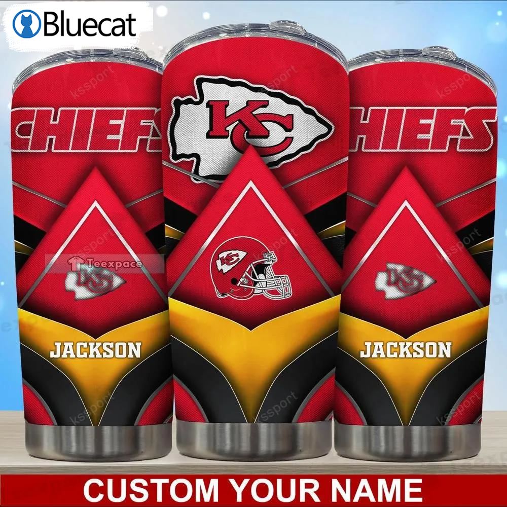 Custom Name Enthusiast Helmet Kansas City Chiefs Tumbler 