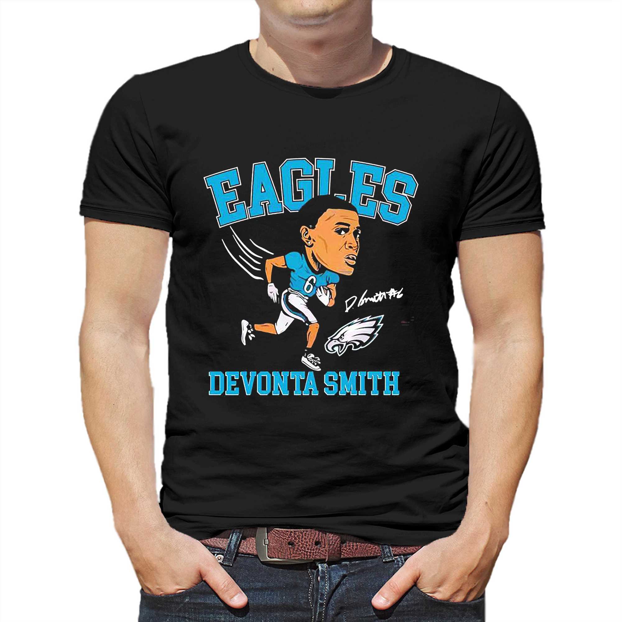 DeVonta Smith one hand Philadelphia Eagles signature shirt, hoodie