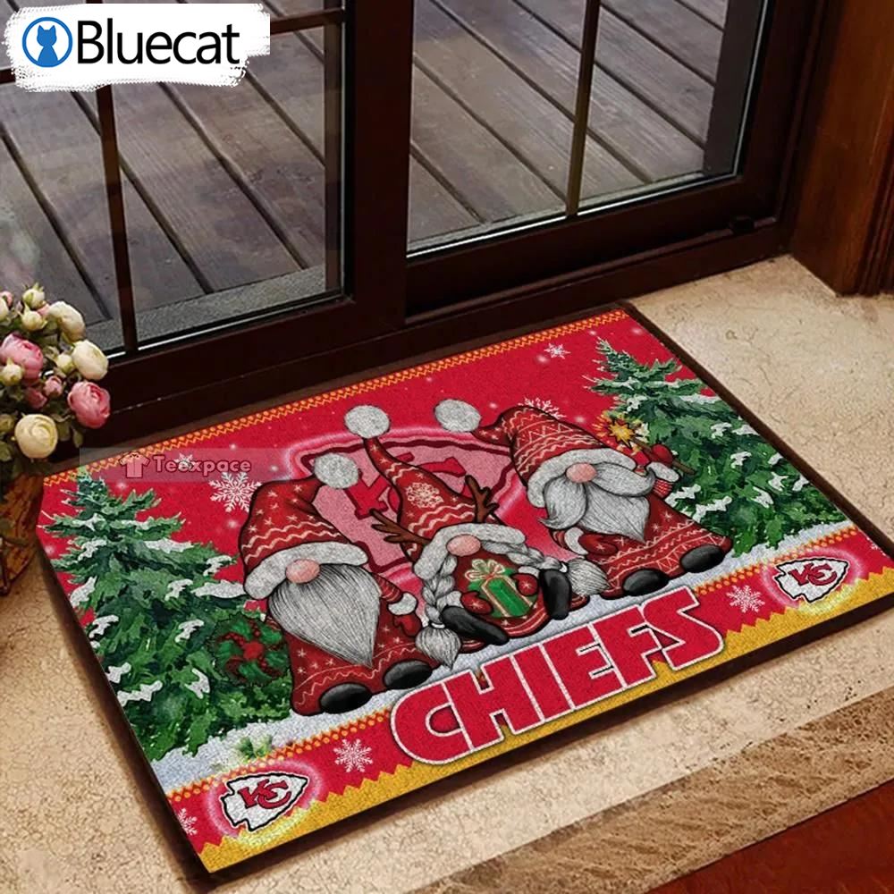Kansas City Chiefs 3 Dwarfs Christmas Doormat 