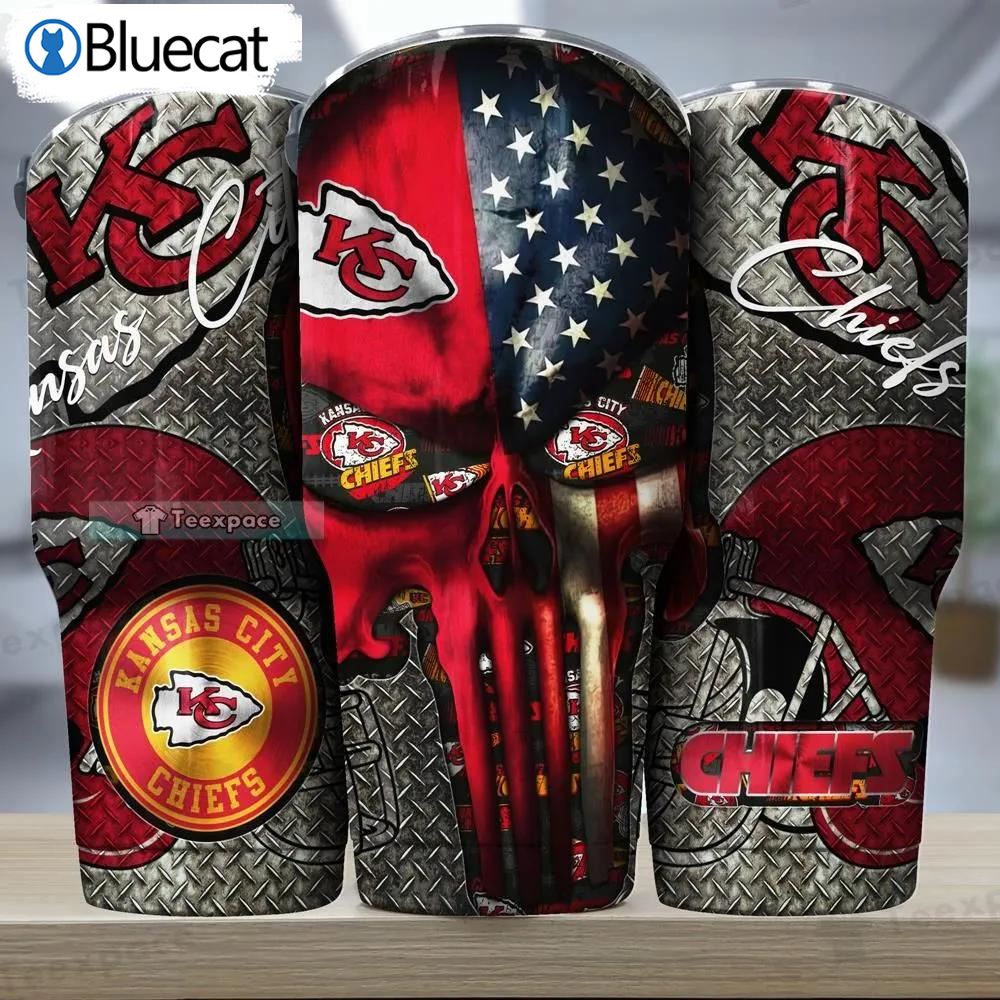 Kansas City Chiefs American Skull Iron Tumbler 