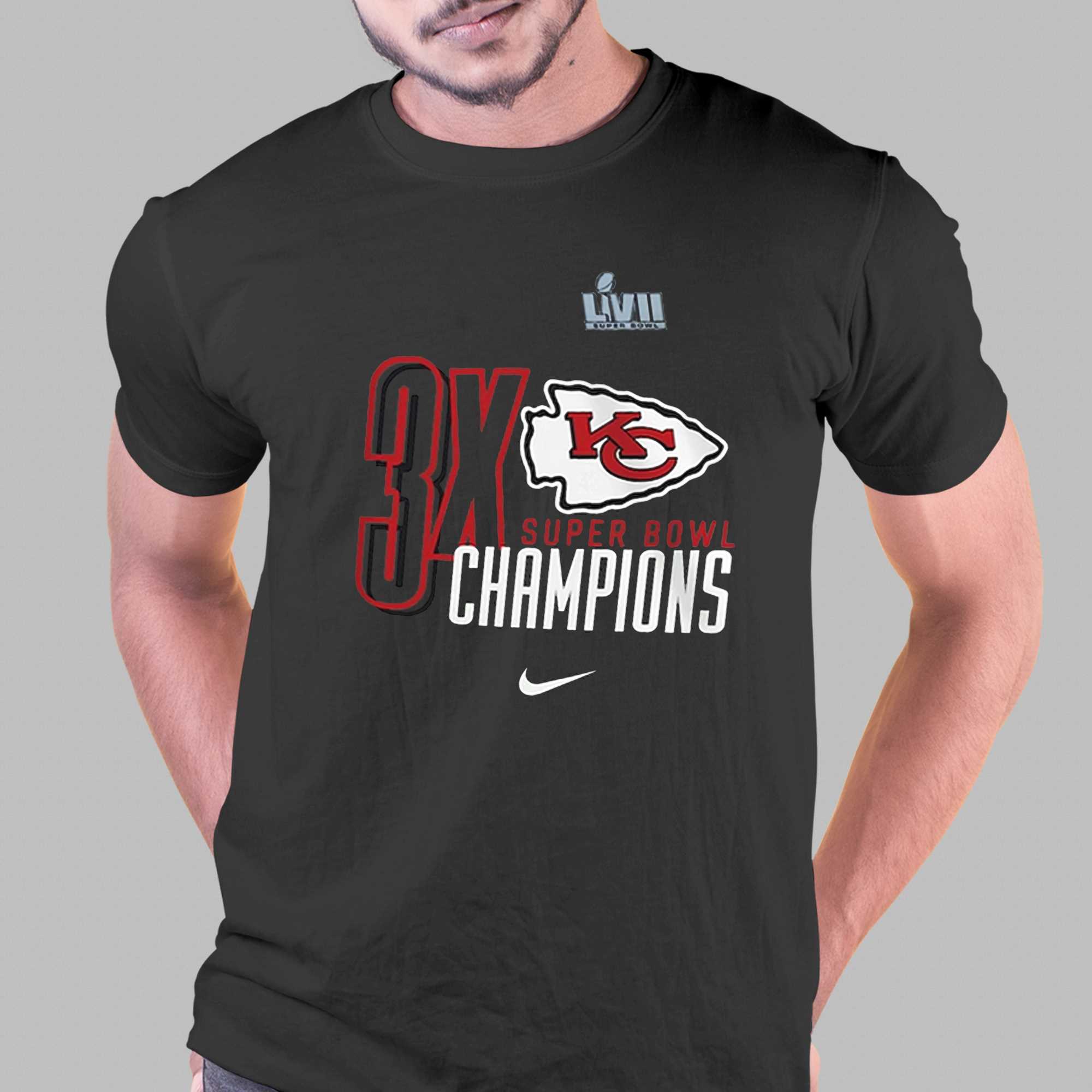 Kansas City Chiefs Three-time Super Bowl Champions T-shirt – Copy
