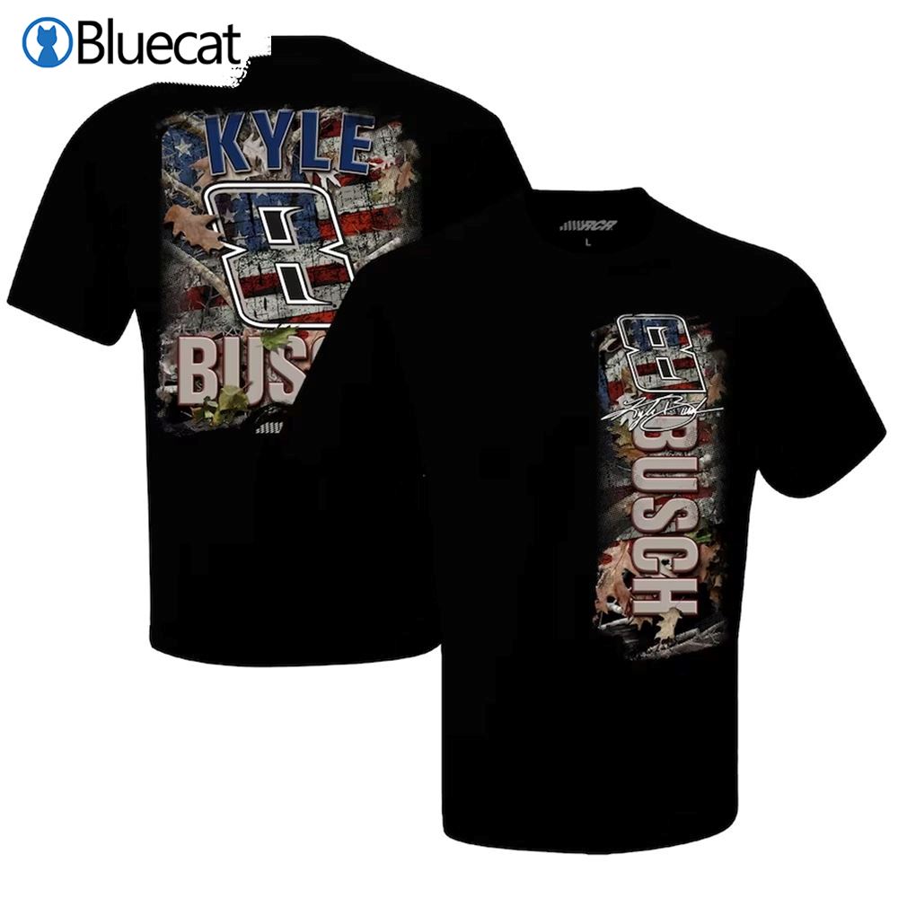Kyle Busch Richard Childress Racing Team Collection Camo Patriotic T-shirt 