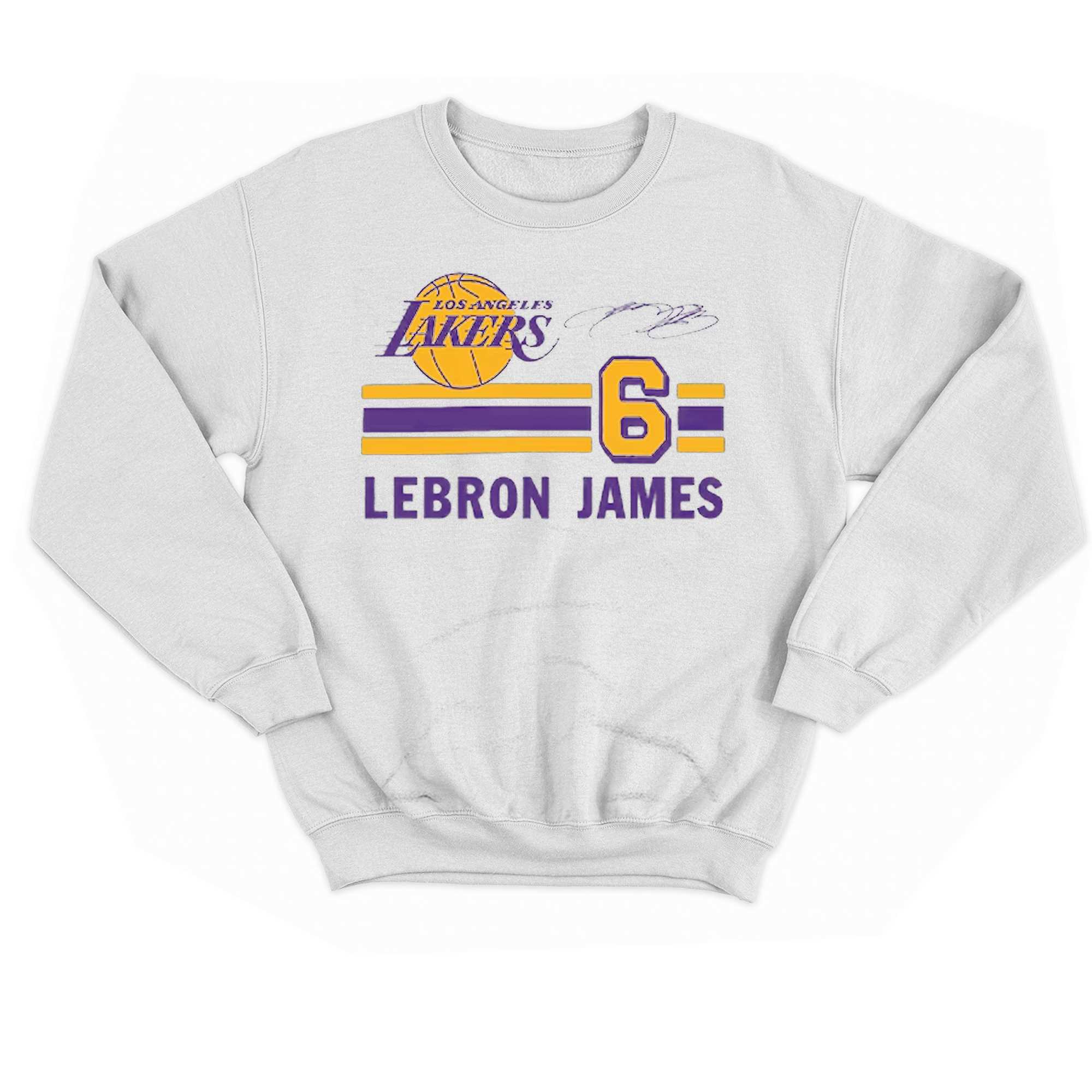 Lebron James Los Angeles Lakers Homage Number 6 T-shirt 