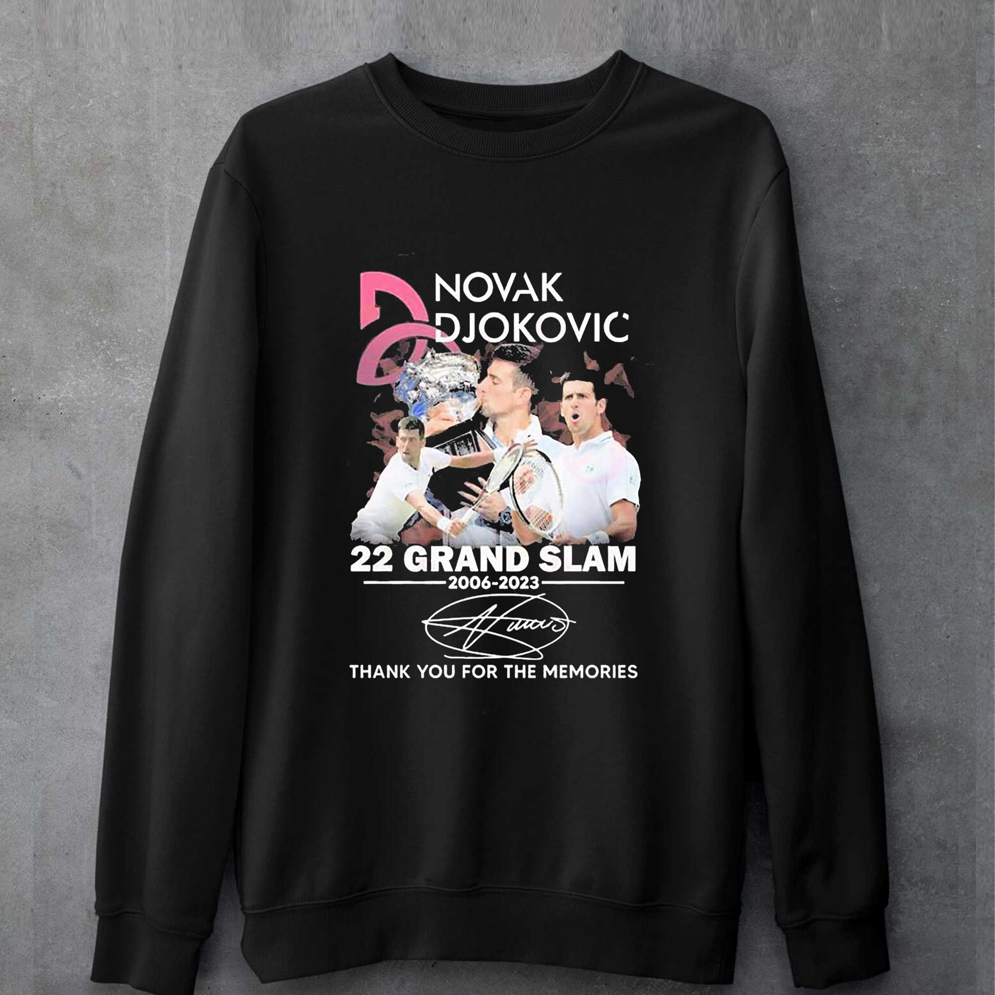 Novak Djokovic 22 Grand Slam 2006 – 2023 Thank You For The Memories T-shirt 