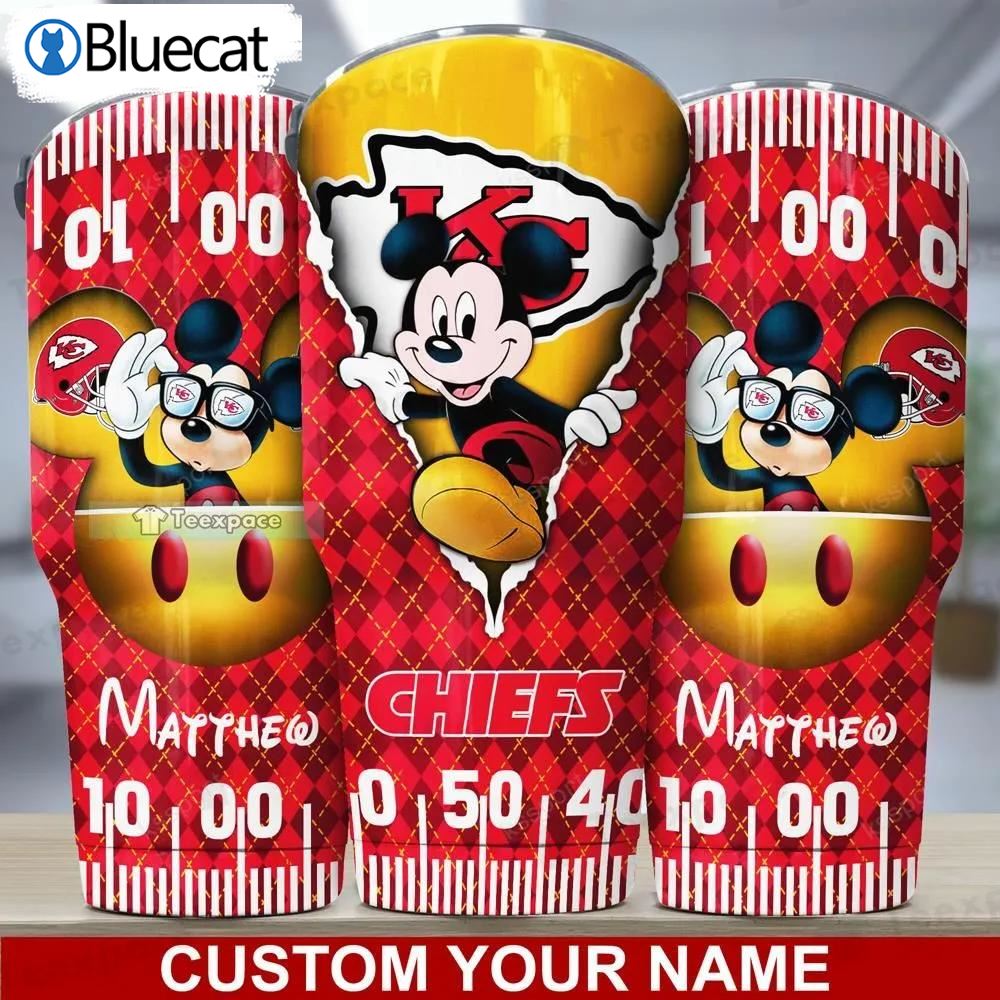 Personalized Name Chiefs Mickey Mouse Tumbler 