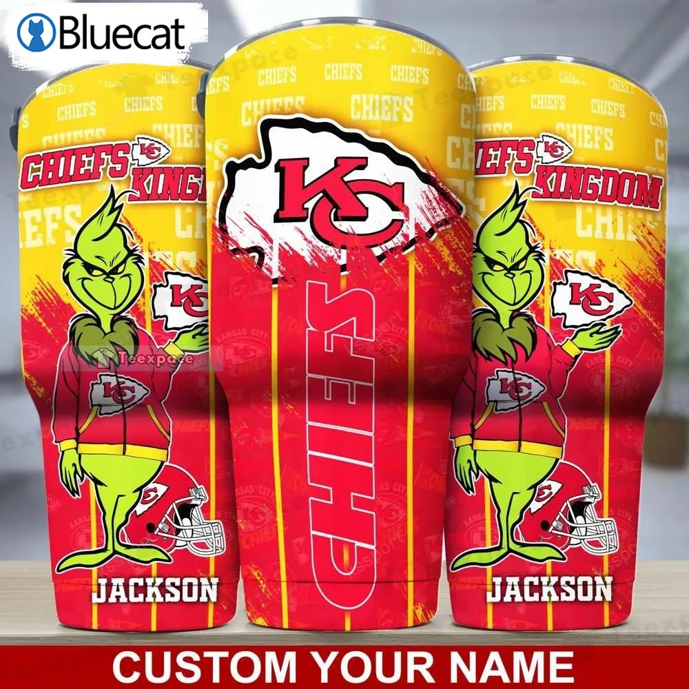 Personalized Name The Grinch Kansas City Chiefs Tumbler 