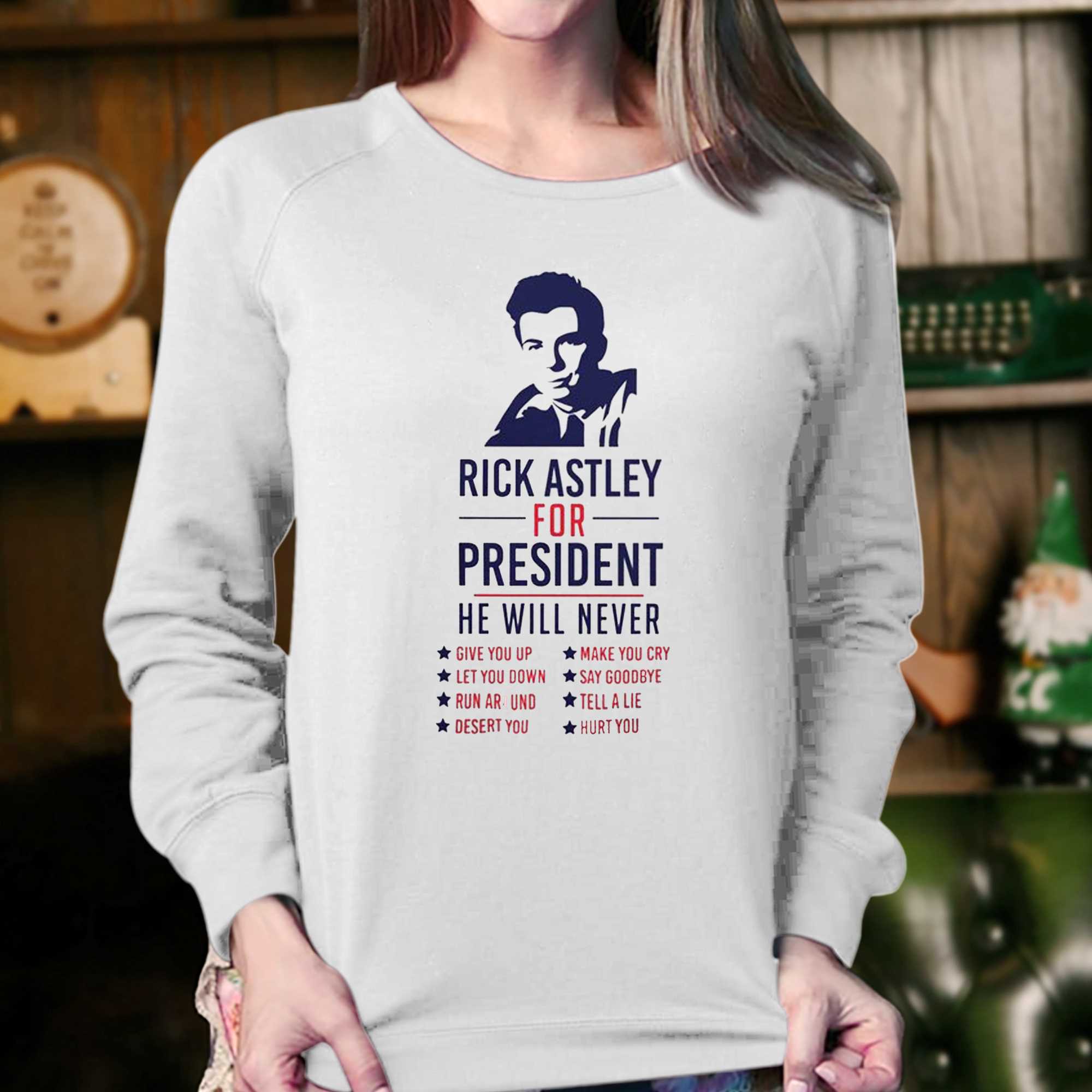 Space Speaker Rick Astley For President T-shirt 