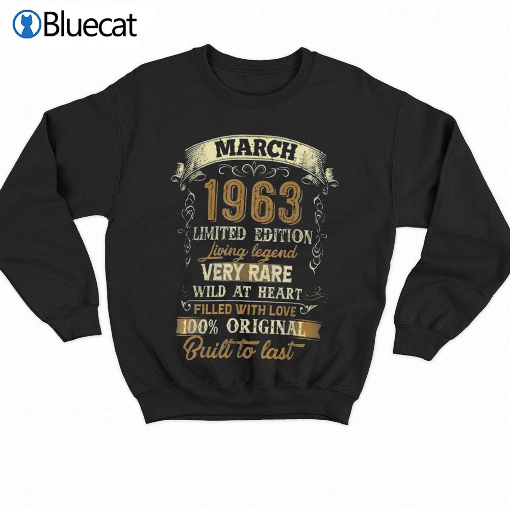 59 Year Old Gift March 1963 59th B T-shirt 