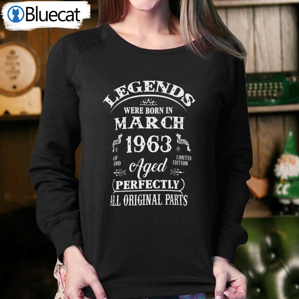 60th Birthday Legends Born In March 1963 60 Years T-shirt 