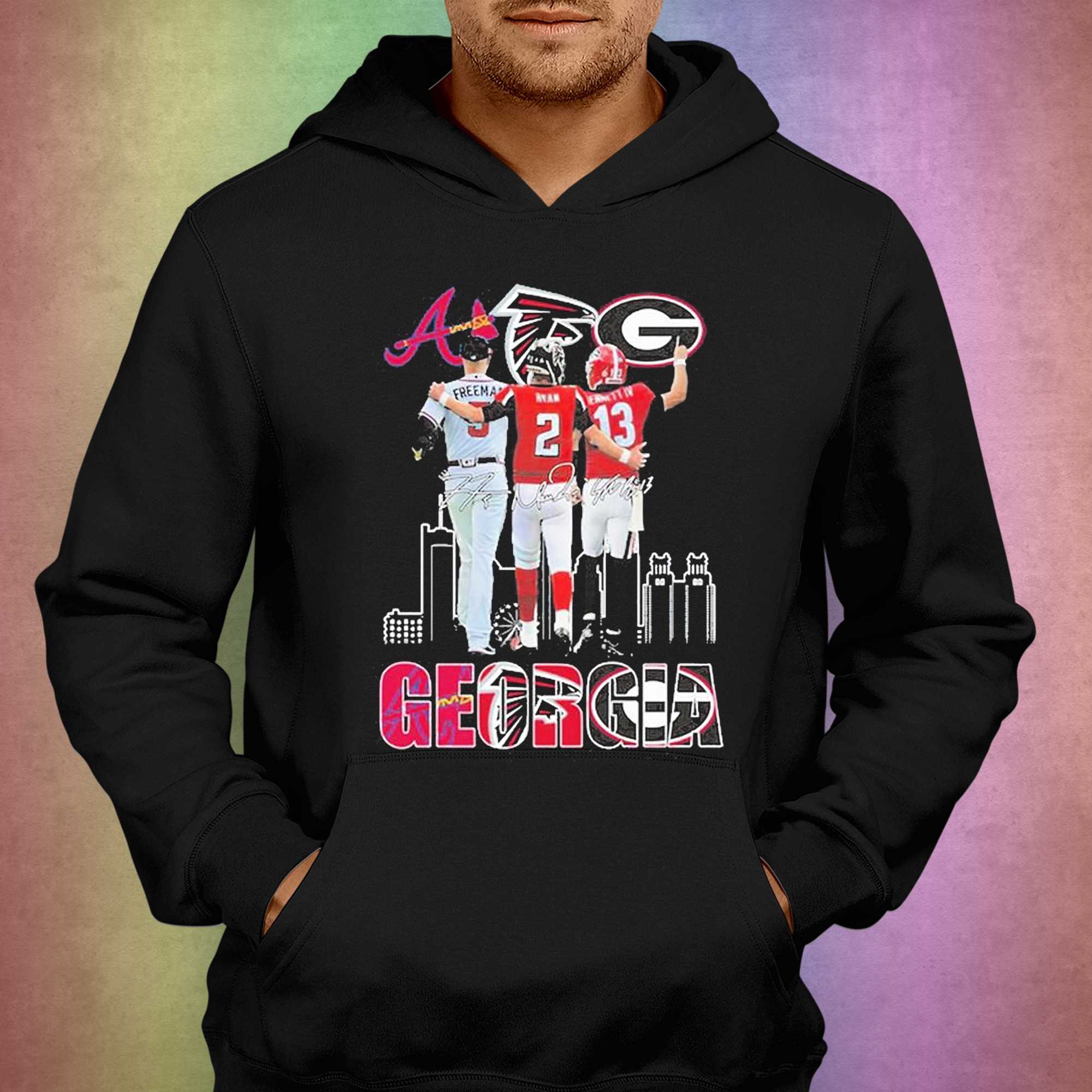 Georgia Freddie Freeman Matt Ryan And Stetson Bennett IV Signatures Shirt,  hoodie, sweater, long sleeve and tank top