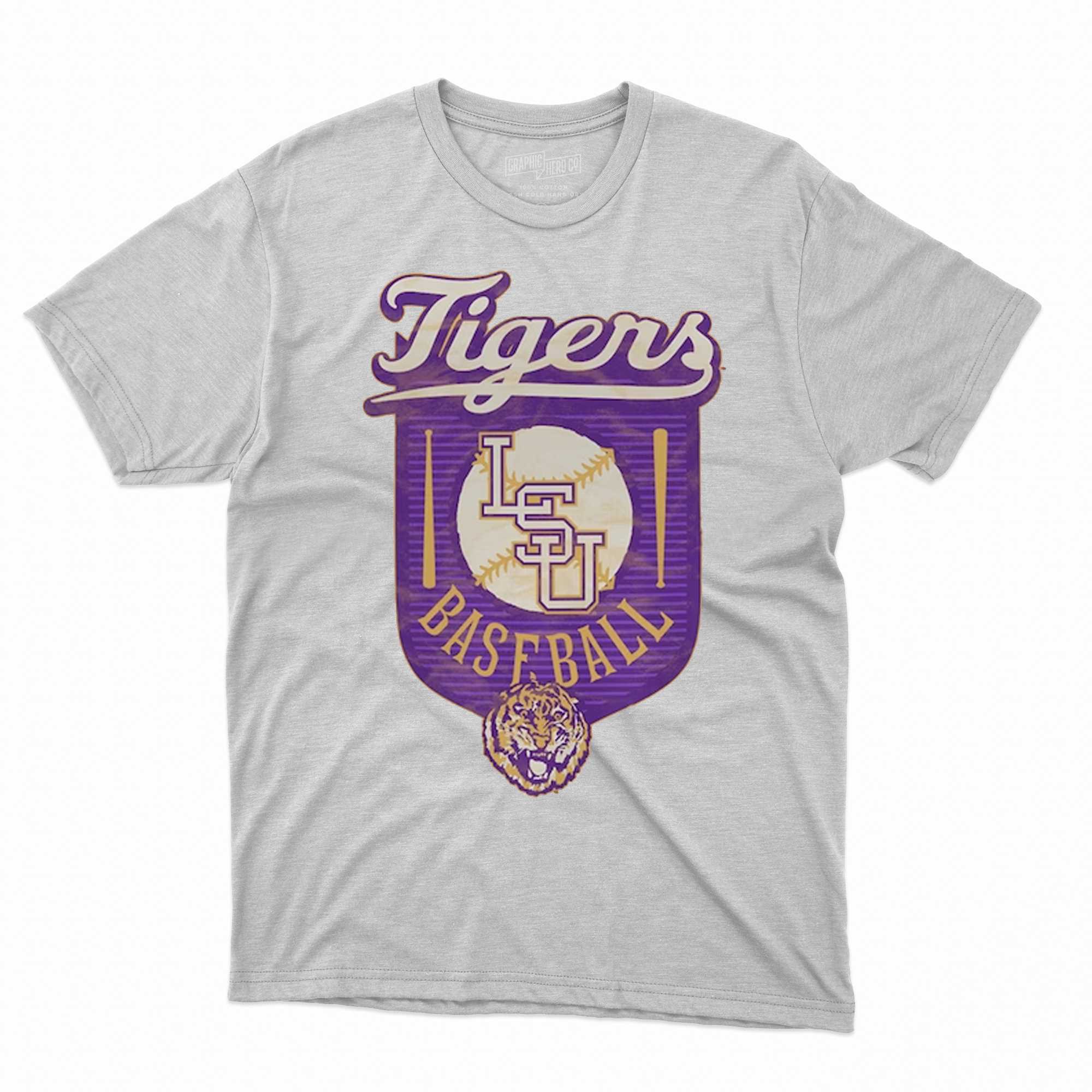 LSU Tigers Baseball Shield T-Shirt - Gold