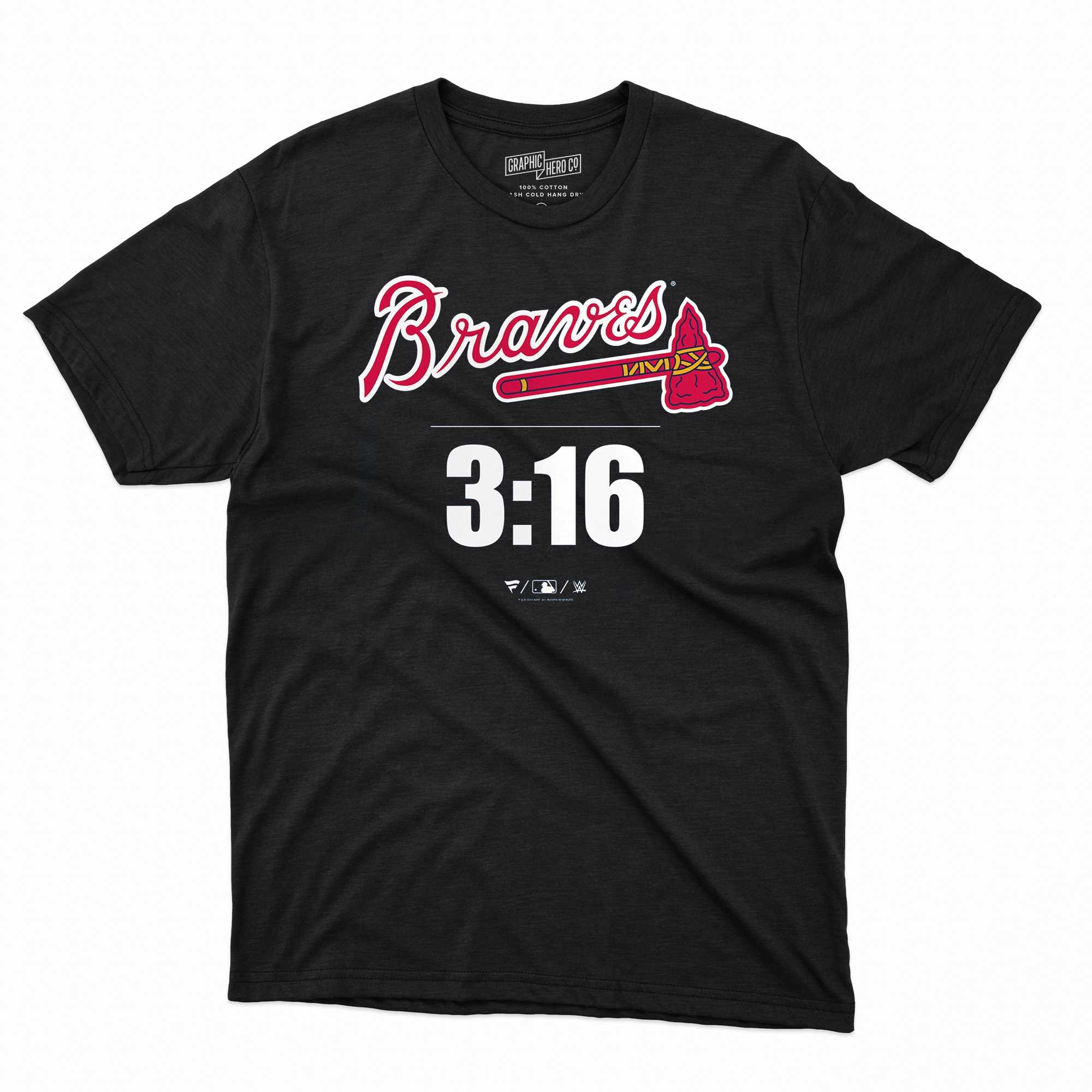 Men's Fanatics Branded Stone Cold Steve Austin Navy Atlanta Braves 3:16 T- Shirt