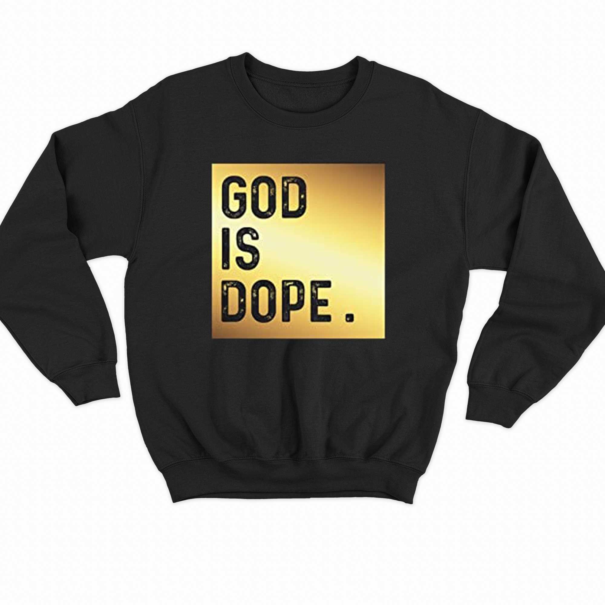 God Is Dope Gold Hoodie 