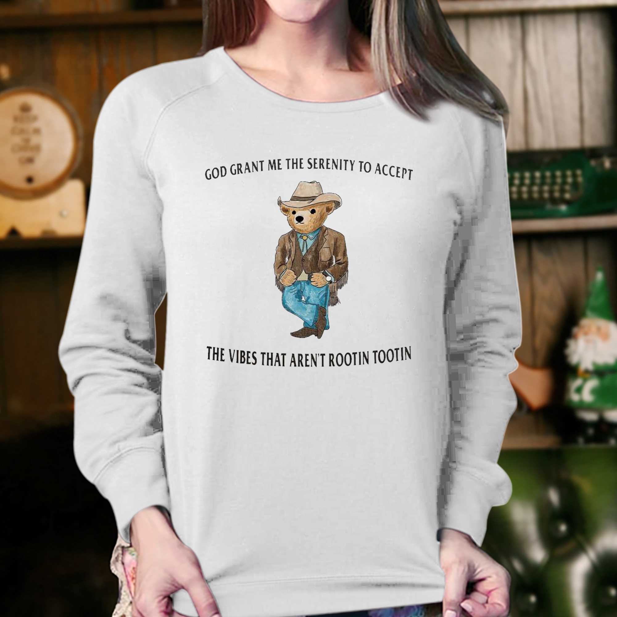 Cowboys Teddy Bear God Grant Me The Serenity To Accept The Vibes T-shirts 