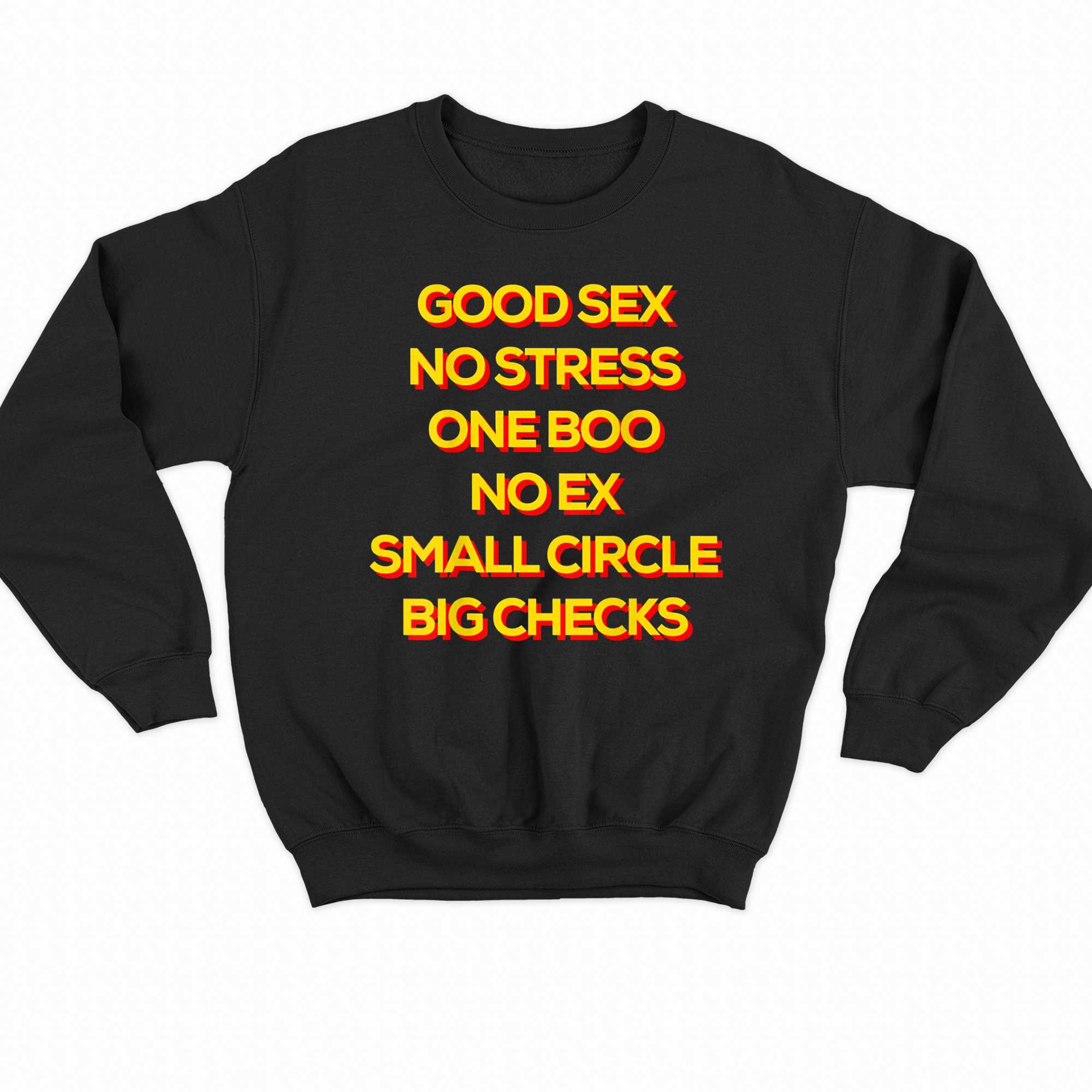 Good Sex No Stress One Boo No Ex Small Circle Big Checks Shirt 