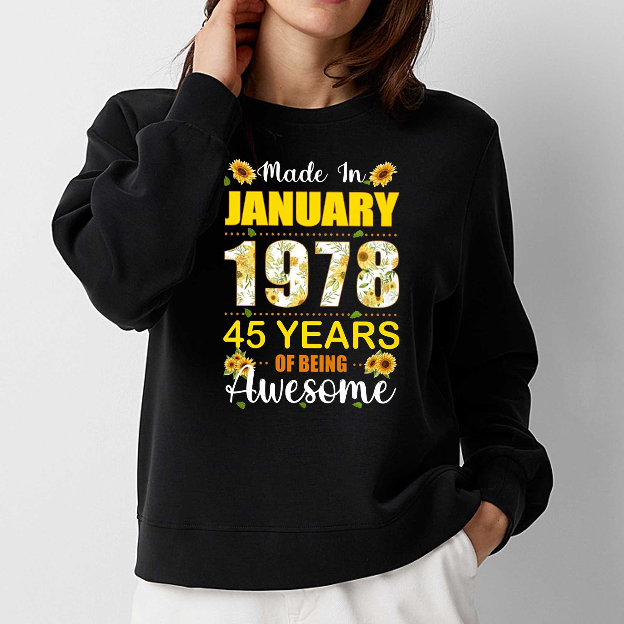 Made In January 1978 45 Years Of Being Awesome Shirt 