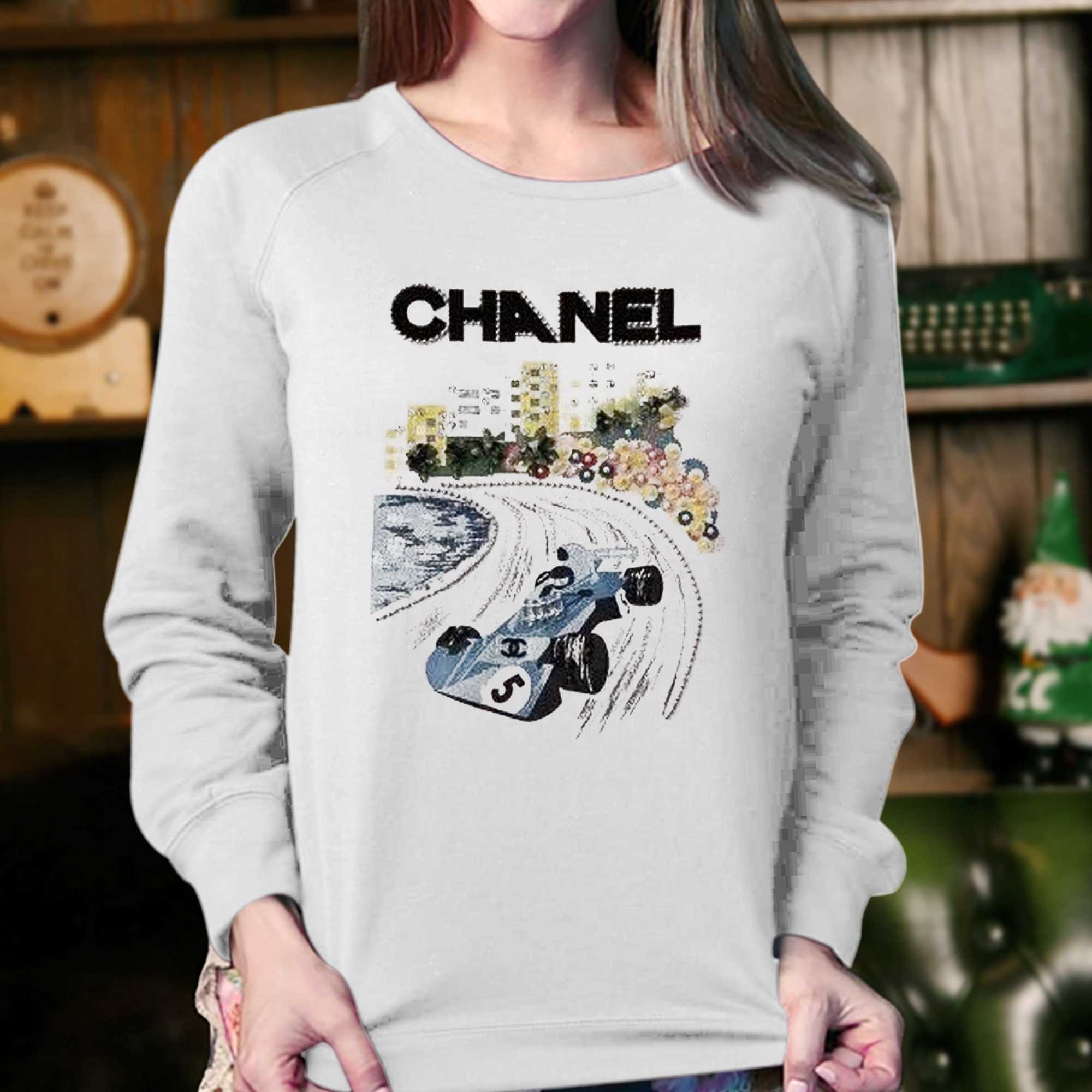 Madeleine White Chanel Formula 1 Shirt 