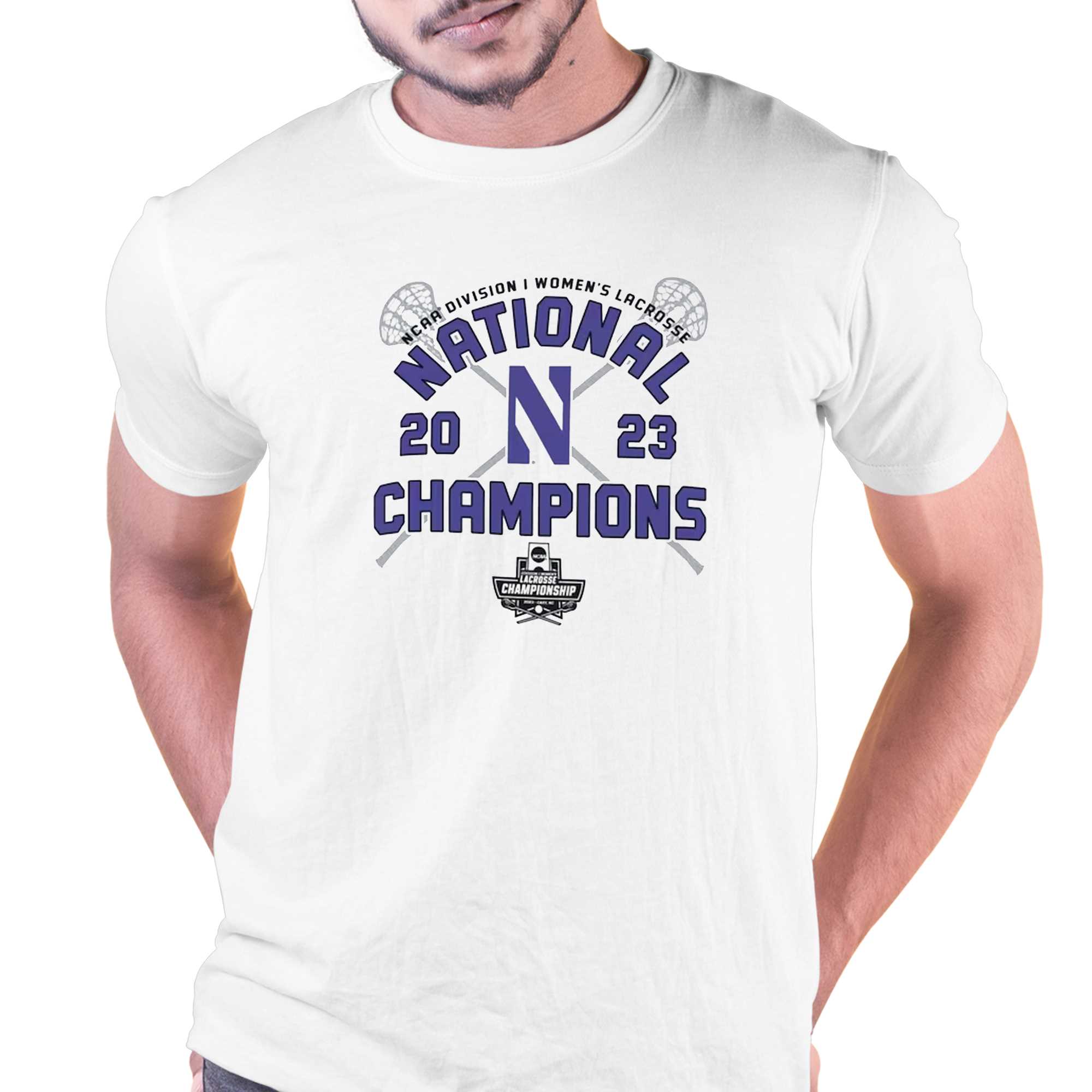 northwestern wildcats champion 2023 ncaa womens lacrosse national champions locker room t shirt 1 1