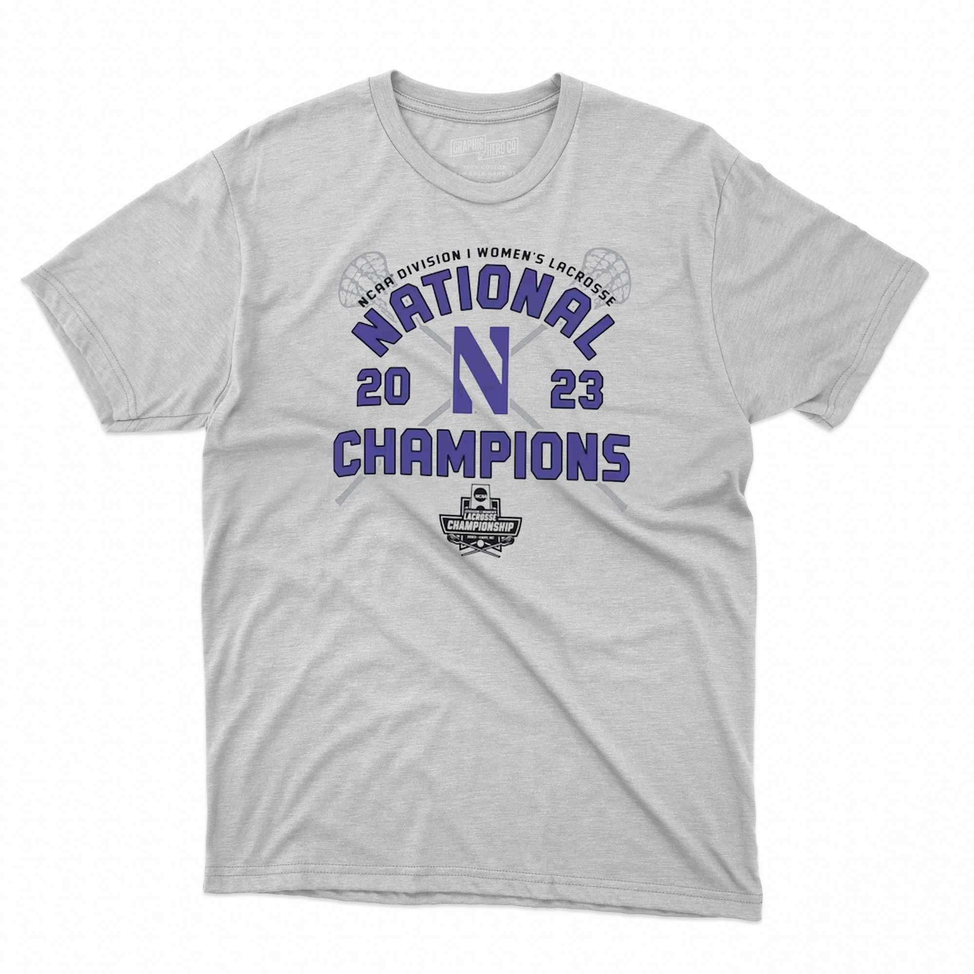 northwestern wildcats champion 2023 ncaa womens lacrosse national champions t shirt 1 1