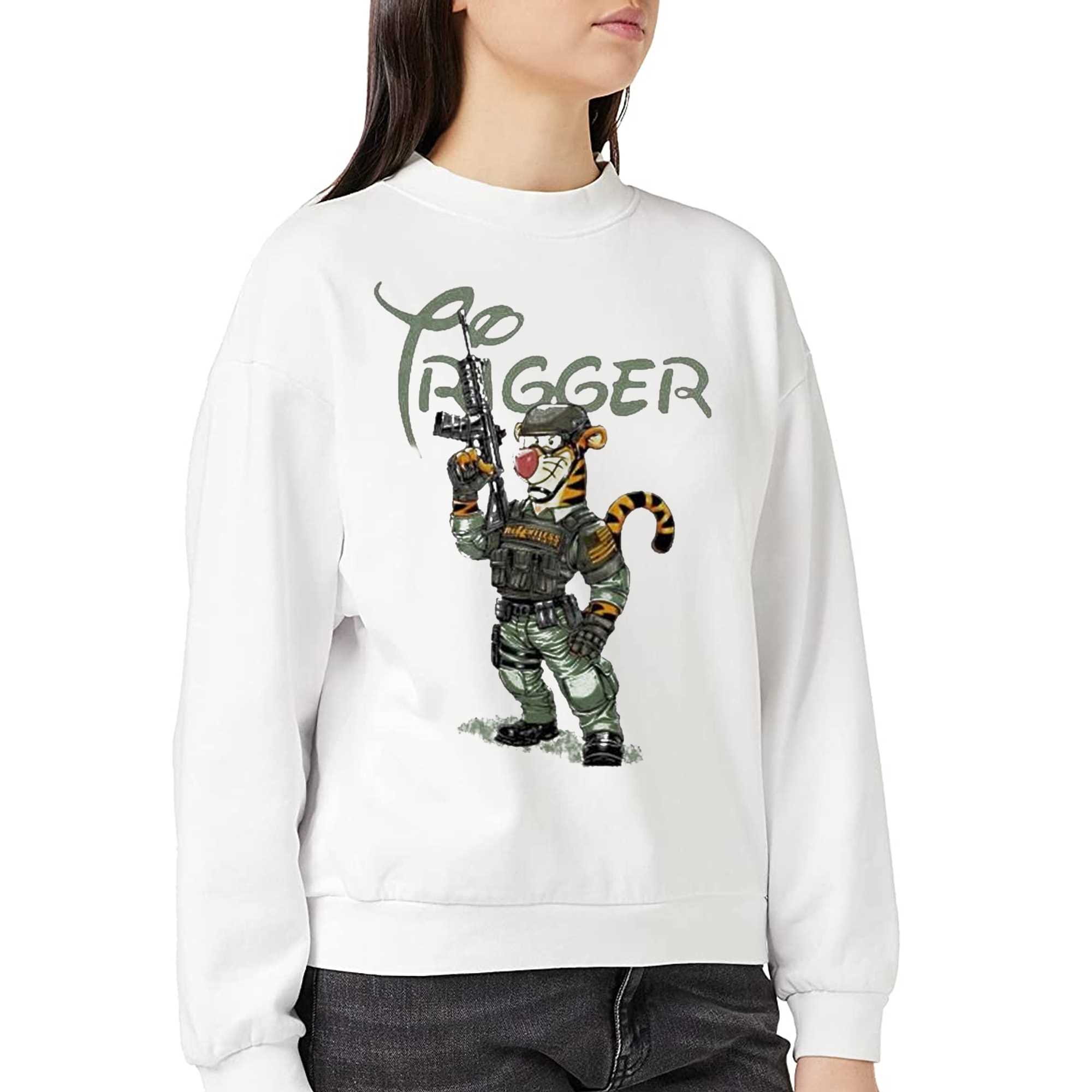 Official Winnie-the Pooh Tigger Trigger Military T-shirt 
