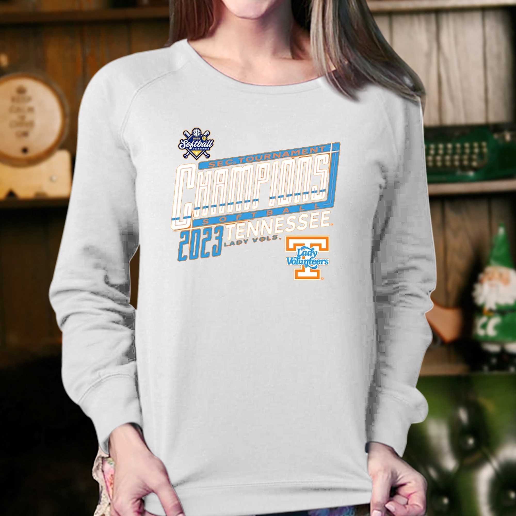 Tennessee Lady Vols 2023 Sec Softball Conference Tournament Champions Locker Room T-shirt 