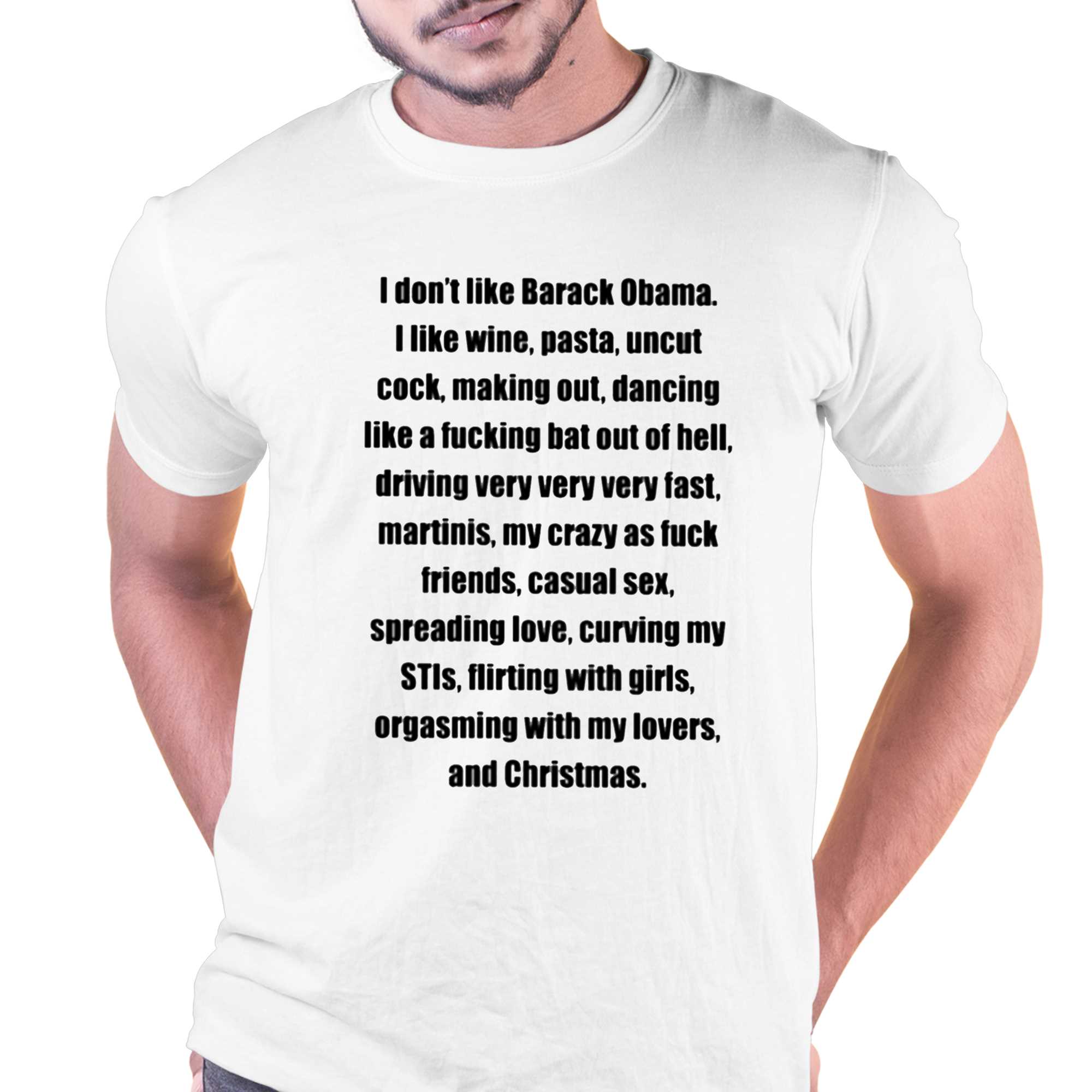 i dont like barack obama i like wine pasta uncut cock shirt 1