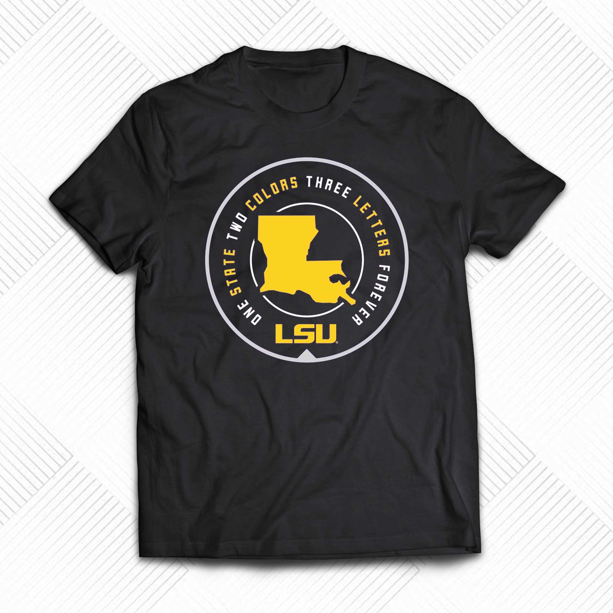 one state colors three letters forever lsu t shirt 1 1