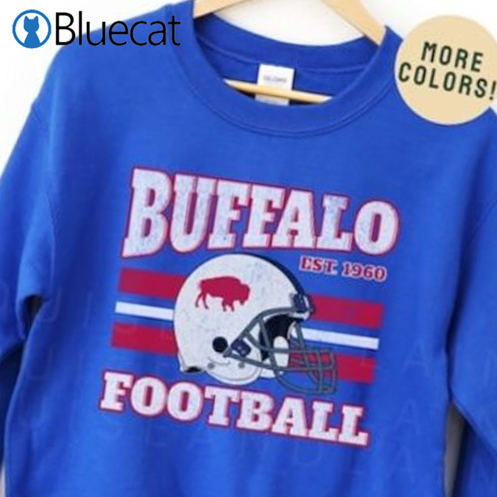 Tops, Vintage Style Buffalo Bills Est 196 Football Sweatshirt Shirt For  Mens Womens