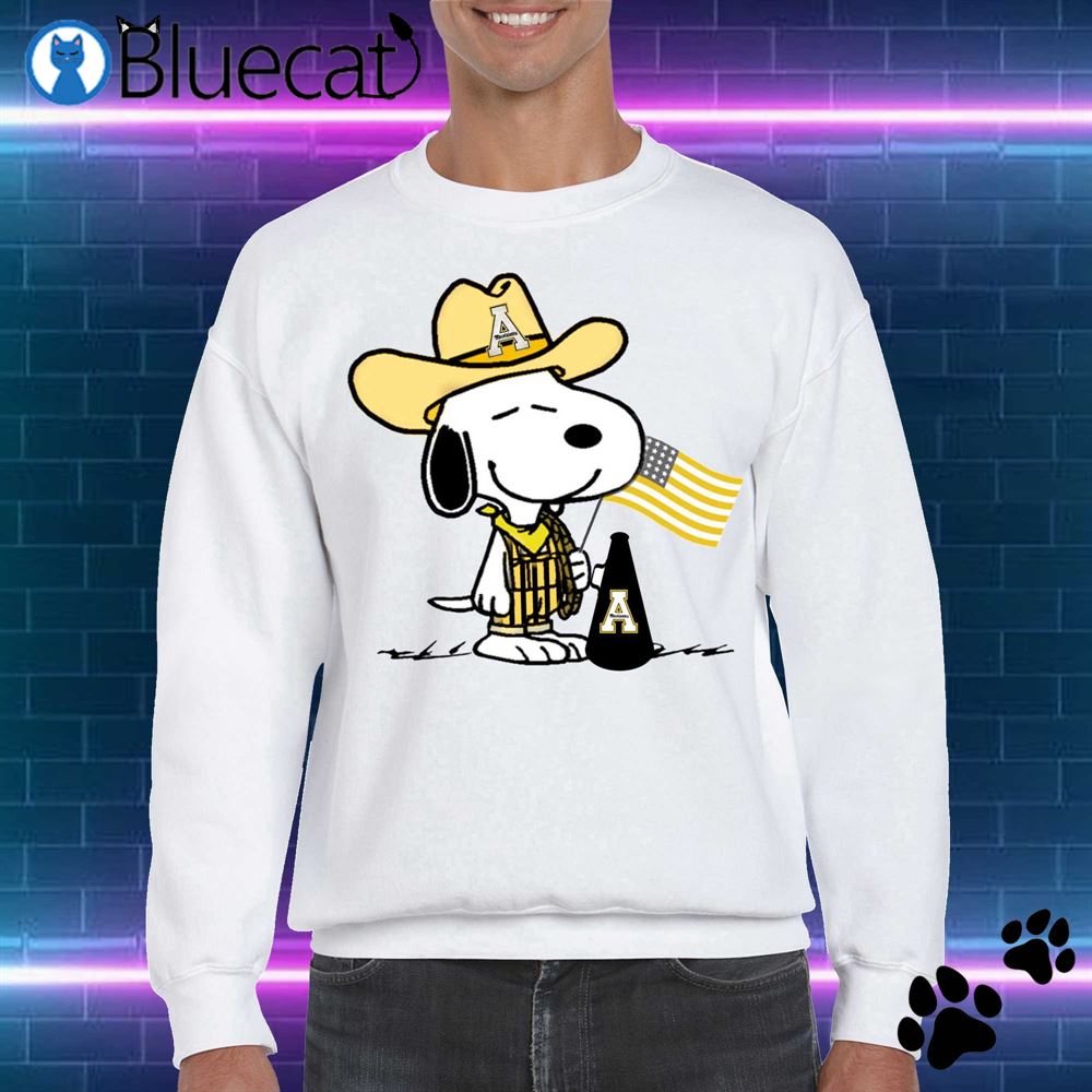 Cowboy Snoopy Hold Flag American Shirt 