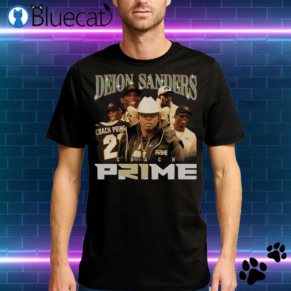 Buy Colored Men's Long Sleeve T-Shirts with Deion Sanders Print