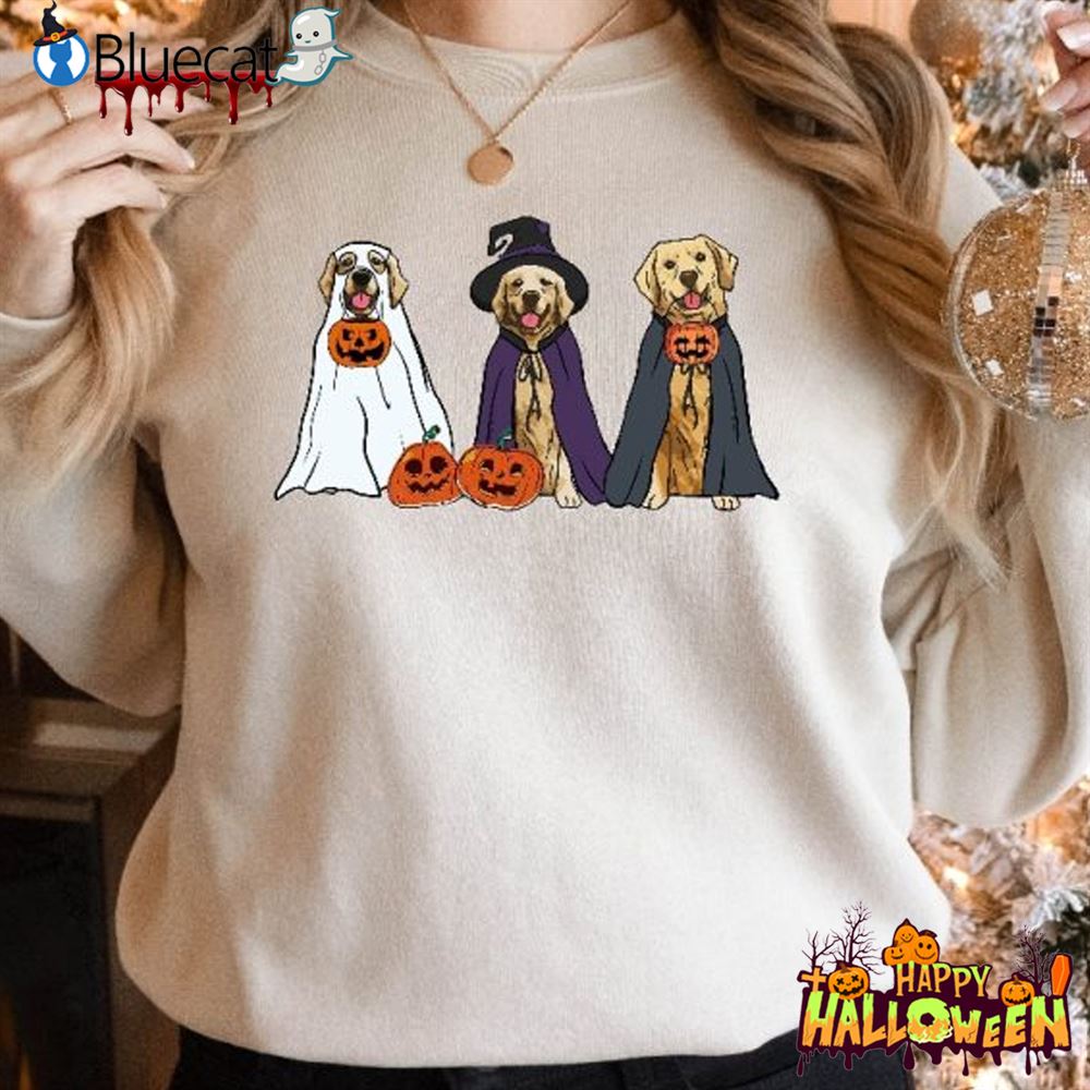 Golden Retriever Ghost Dogs Sweatshirt Halloween Golden Retriever Golden Retriever Ghost Costume Clumsy Golden Retriever Shirt 