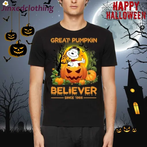 halloween snoopy great pumpkin believer since 1966 shirt dog autumn pumpkin sweatshirt 1