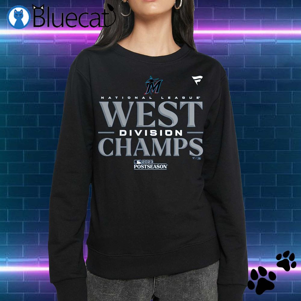 Miami Marlins Fanatics Branded 2023 Nl West Division Champions Locker Room Shirt Sweatshirt 