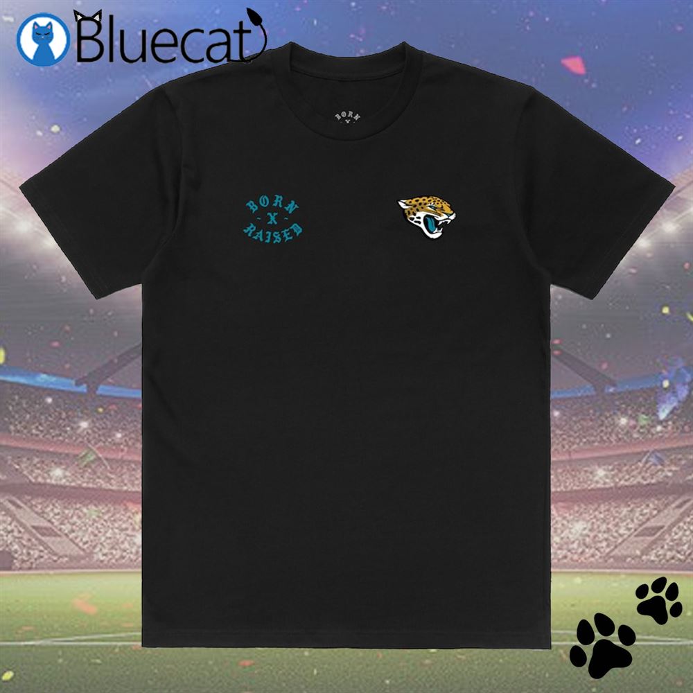 Official Jacksonville Jaguars Born X Raised Unisex T-shirt - Bluecat