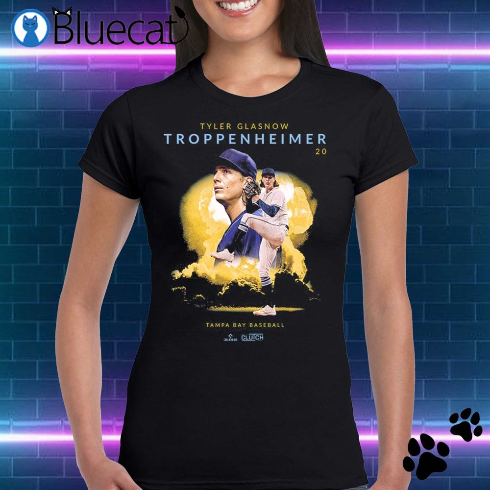 Official Tyler Glasnow Troppenheimer Tampa Bay Baseball T-shirt