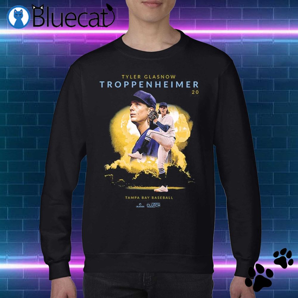 Official Tyler Glasnow Troppenheimer Tampa Bay Baseball T-shirt 