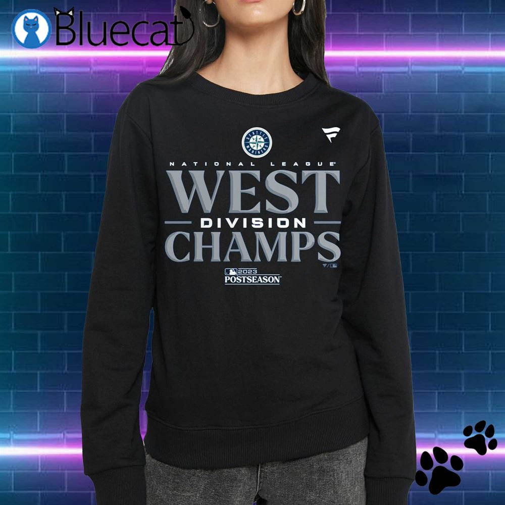 Seattle Mariners Fanatics Branded 2023 Nl West Division Champions Locker Room Shirt Sweatshirt 