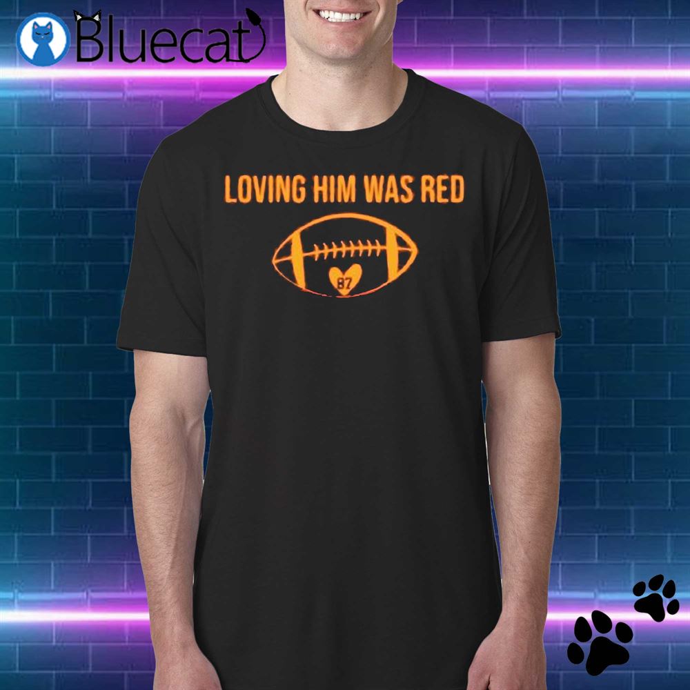 Red American football T-shirt