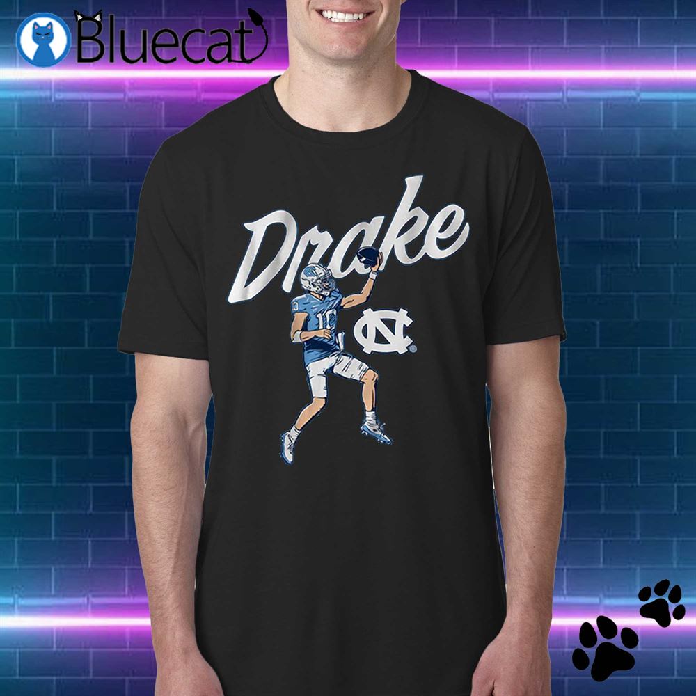 Unc Football Drake Maye Finger Roll Shirt - Shibtee Clothing