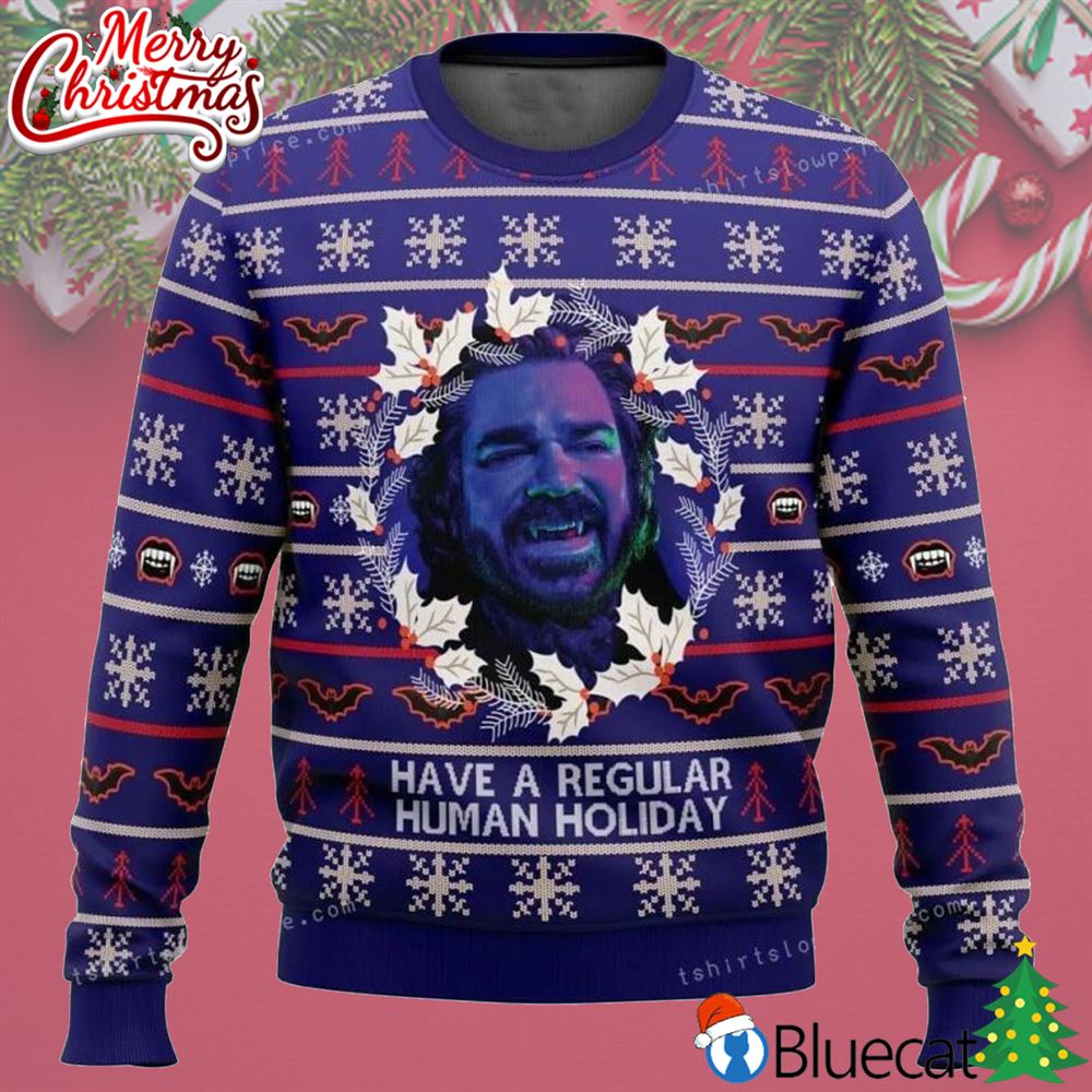 What We Do In The Shadows Have A Regular Human Holiday Ugly Christmas Sweater Christmas Party 