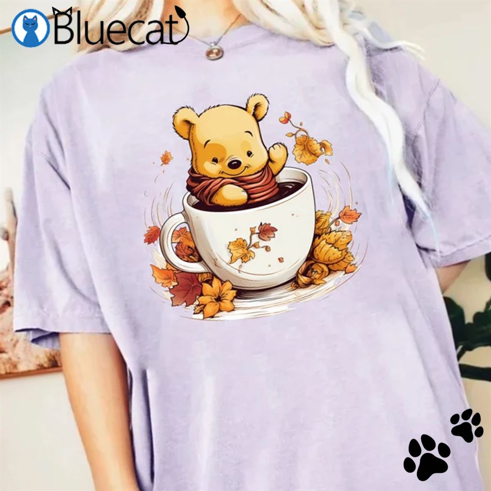 Winnie The Pooh Coffee Latte Comfort Colors Shirt Pooh Fall Season Shirt 
