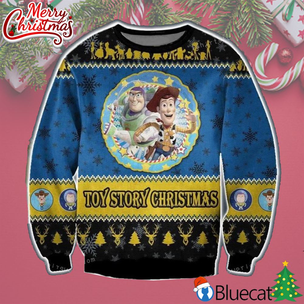 Woody And Buzz Toy Story Ugly Sweater Christmas Party 