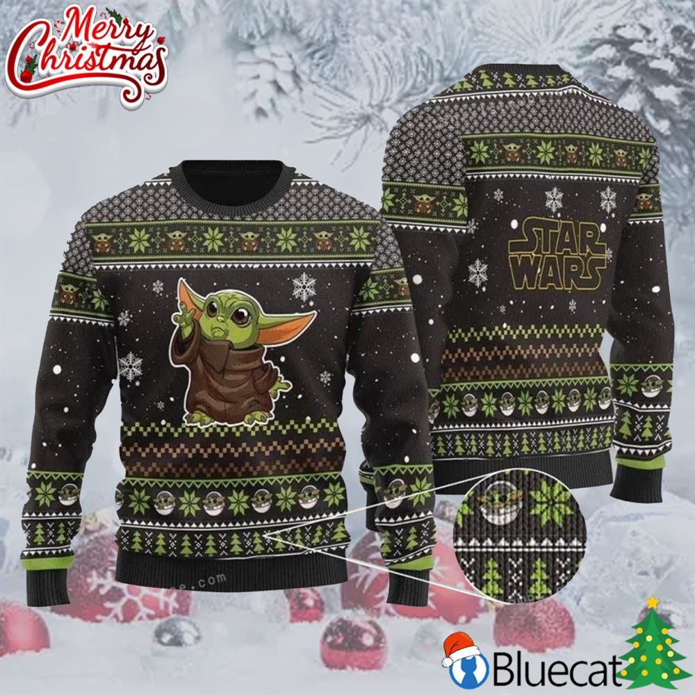 Yoda Amazing Gift Idea Thanksgiving Gift Ugly Christmas Sweater 