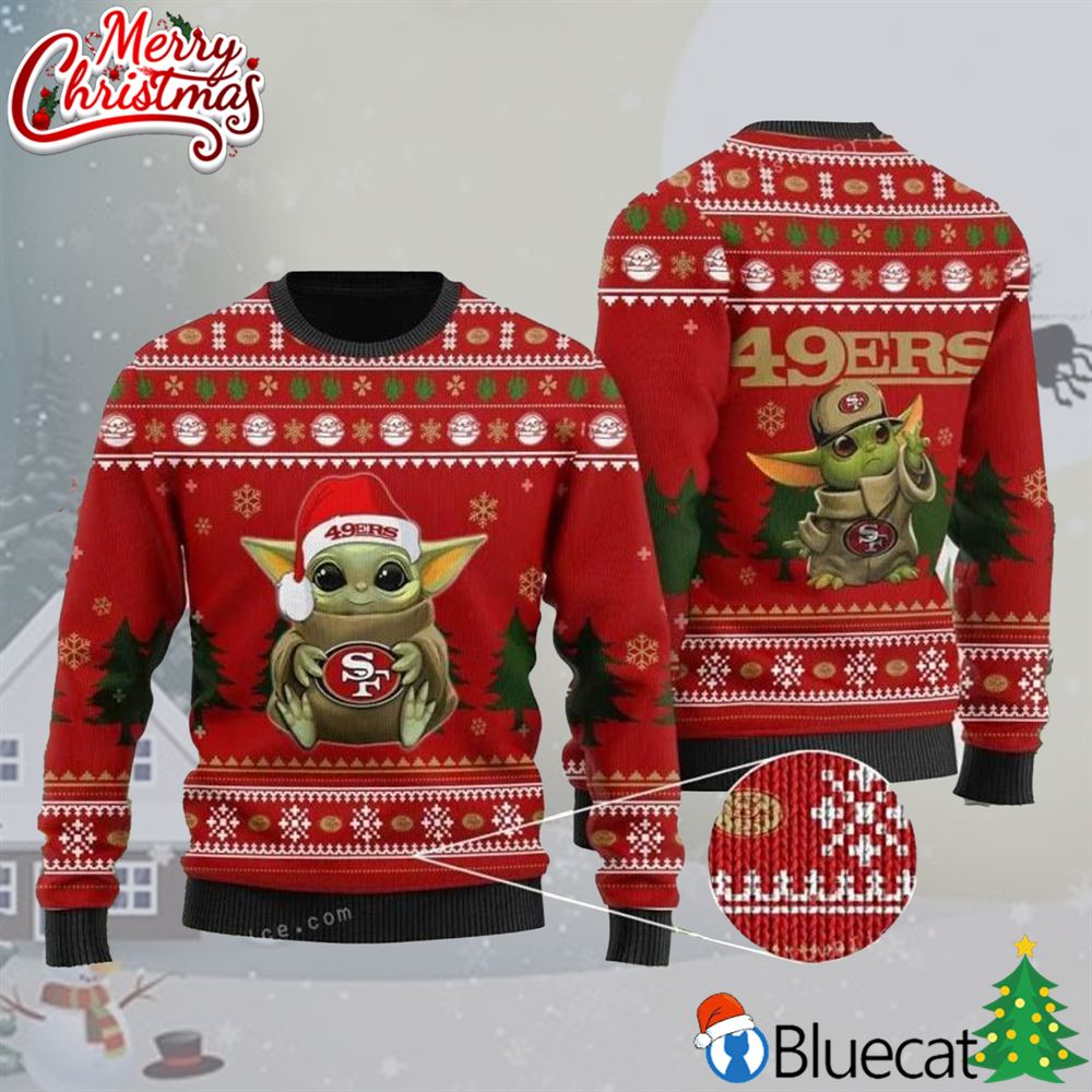 Yoda Baby Love San Francisco 4949ers Womens Ugly Sweater Christmas Party 