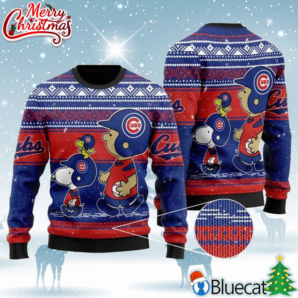 Chicago Cubs Baseball MLB Fan Snoopy Lover Ugly Christmas Sweater - Bring  Your Ideas, Thoughts And Imaginations Into Reality Today