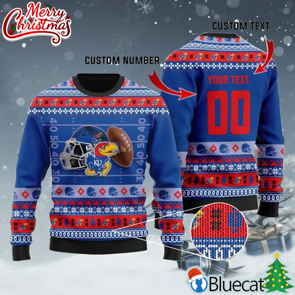 Kansas Jayhawks Custom Christmas Ugly Sweater Party